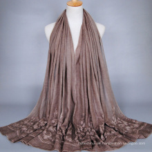 Tingyu Großhandel Baumwolle muslimischen Hijab Mode Frauen Kleider Stickerei Blumen Blumenmuster Schal